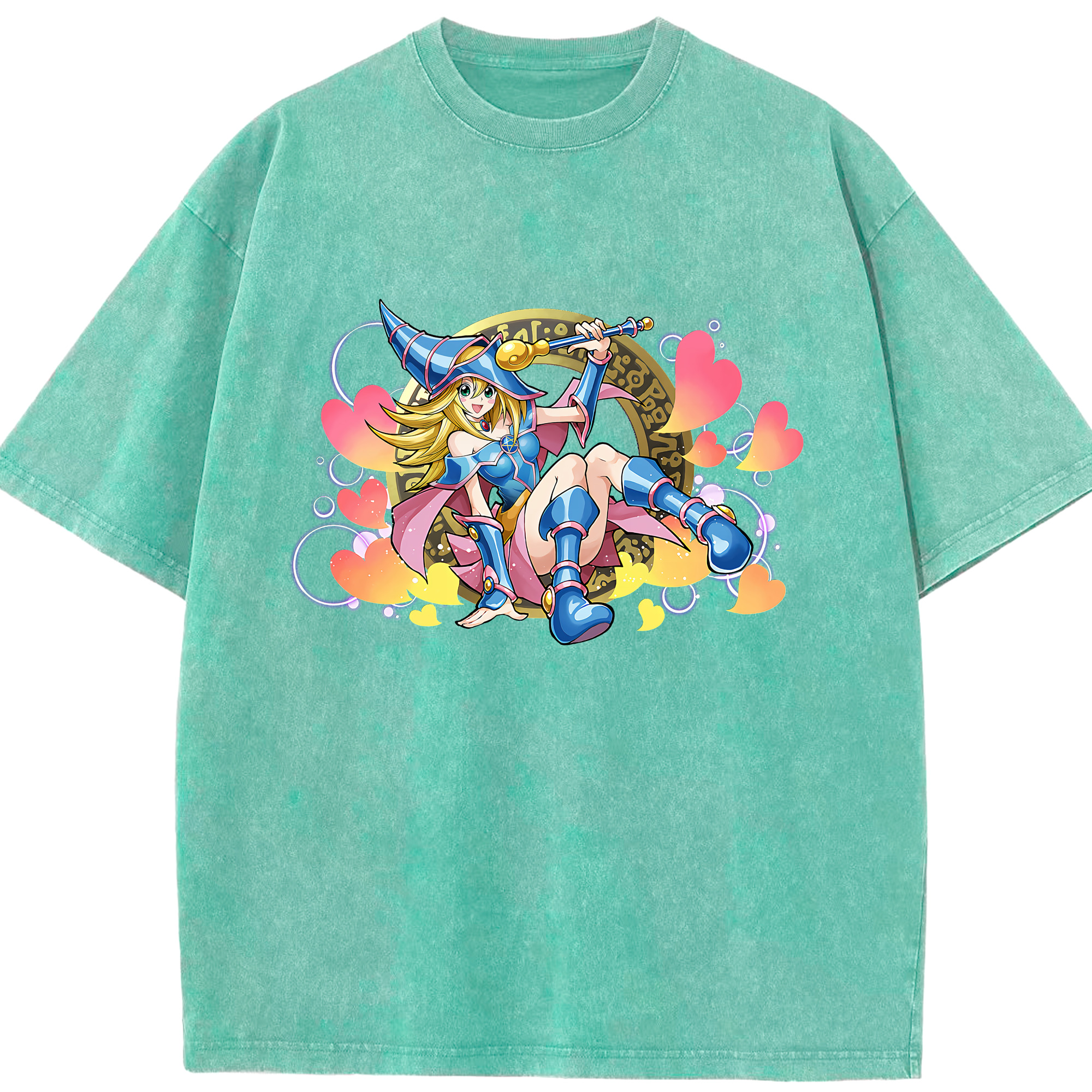 （画像用） 遊☆戯☆王 Yu-Gi-Oh! 綿100% ヴィンテージ風 半袖Tシャツ（フロントプリント）
